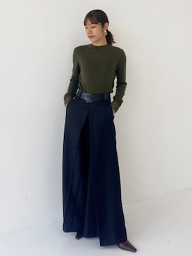 「STUDIOUS（ステュディオス）のアイテム（パンツ）」を使った、STUDIOUS STAFFさん（レディース・162cm）の夏コーディネート