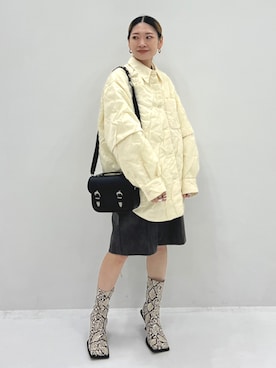 「STUDIOUS（ステュディオス）のアイテム（ブーツ）」を使った、STUDIOUS STAFFさん（レディース・154cm）の秋コーディネート