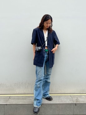 「STUDIOUS（ステュディオス）のアイテム（ジャケット/アウター）」を使った、STUDIOUS STAFFさん（レディース・162cm）の春コーディネート