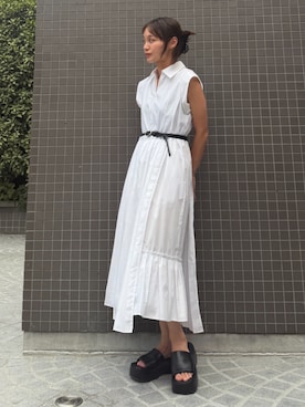 「STUDIOUS(ステュディオス)のアイテム」を使った、STUDIOUS STAFFさん(レディース・165cm)の夏コーディネート