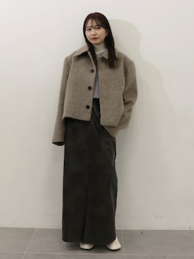「STUDIOUS（ステュディオス）のアイテム（ジャケット/アウター）」を使った、STUDIOUS STAFFさん（レディース・151cm）の秋コーディネート