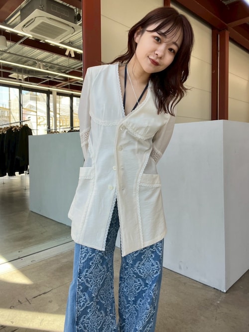 FETICO/フェティコ】《STUDIOUS別注》別注 LACE-PANELED JACKET/レース FETICO/フェティコ】《STUDIOUS別注》別注 LACE-PANELED JACKET/レース