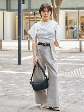 「STUDIOUS(ステュディオス)のアイテム」を使った、STUDIOUS STAFFさん(レディース・160cm)の春コーディネート