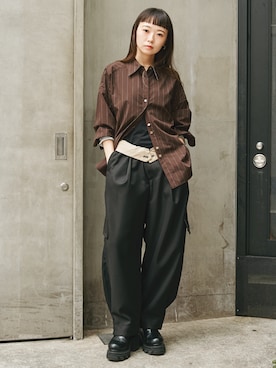 「STUDIOUS（ステュディオス）のアイテム」を使った、STUDIOUS STAFFさん（レディース・156cm）の春コーディネート