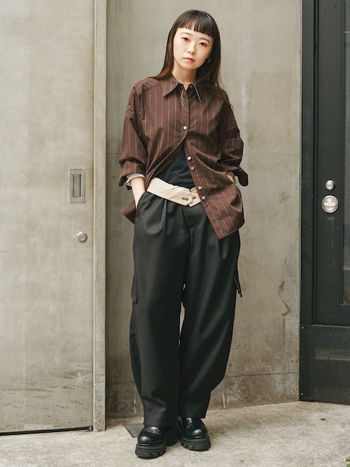 STUDIOUS/ステュディオス】Barrel Leg Cargo Trousers/バレルレッグ