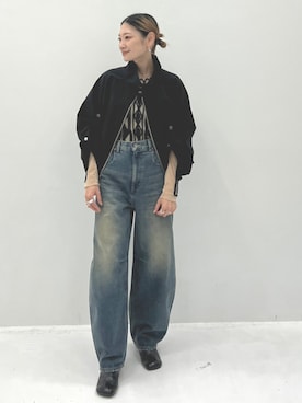 「STUDIOUS（ステュディオス）のアイテム（ブルゾン）」を使った、STUDIOUS STAFFさん（レディース・154cm）の秋コーディネート