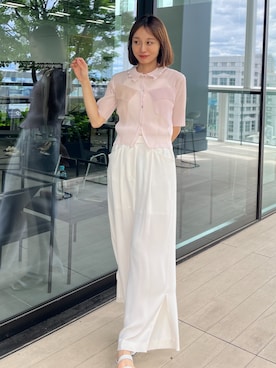 「STUDIOUS(ステュディオス)のアイテム(パンツ)」を使った、STUDIOUS STAFFさん(レディース・165cm)の夏コーディネート
