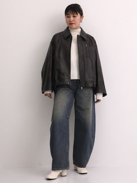 「STUDIOUS（ステュディオス）のアイテム（ブルゾン）」を使った、STUDIOUS STAFFさん（レディース・162cm）の秋コーディネート