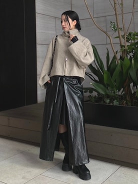 「STUDIOUS（ステュディオス）のアイテム（ブルゾン）」を使った、STUDIOUS STAFFさん（レディース・162cm）の秋コーディネート