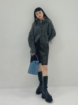 「STUDIOUS（ステュディオス）のアイテム（パンツ）」を使った、STUDIOUS STAFFさん（レディース・156cm）の秋コーディネート