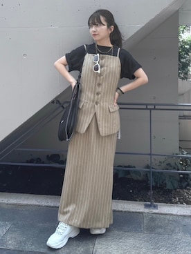 「LASTFRAME（ラストフレーム）のアイテム」を使った、STUDIOUS STAFFさん（レディース・151cm）の夏コーディネート