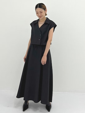 「STUDIOUS（ステュディオス）のアイテム（ワンピース/ドレス）」を使った、STUDIOUS STAFFさん（レディース・154cm）の夏コーディネート