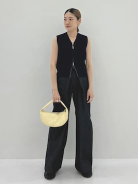 「STUDIOUS（ステュディオス）のアイテム（パンツ）」を使った、STUDIOUS STAFFさん（レディース・154cm）の夏コーディネート