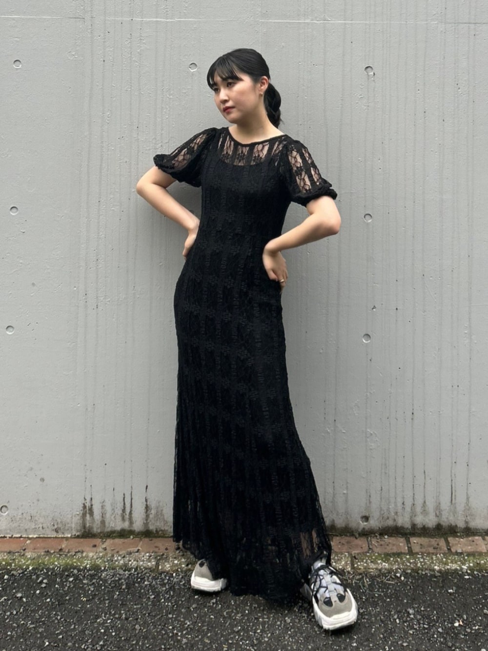 CLANE/クラネ】LACE MINI PUFF SLEEVE ONEPIECE/レースミニ