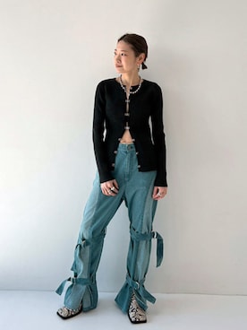 「STUDIOUS（ステュディオス）のアイテム（アクセサリー）」を使った、STUDIOUS STAFFさん（レディース・154cm）の春コーディネート