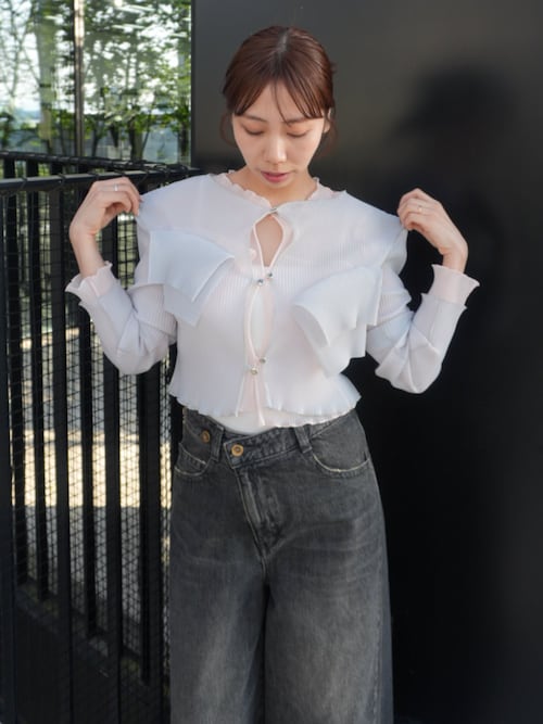 kotohayokozawa/コトハヨコザワ】《STUDIOUS別注》SHEER CARDIGAN