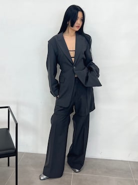 「STUDIOUS（ステュディオス）のアイテム（ブルゾン）」を使った、STUDIOUS STAFFさん（レディース・165cm）の春コーディネート