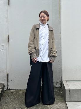 「STUDIOUS（ステュディオス）のアイテム（パンツ）」を使った、STUDIOUS STAFFさん（レディース・154cm）の秋コーディネート