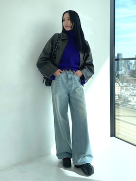 「STUDIOUS（ステュディオス）のアイテム（ブルゾン）」を使った、STUDIOUS STAFFさん（レディース・162cm）の秋コーディネート