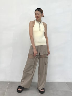 「STUDIOUS（ステュディオス）のアイテム（アクセサリー）」を使った、STUDIOUS STAFFさん（レディース・154cm）の夏コーディネート