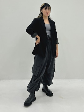 「STUDIOUS（ステュディオス）のアイテム（パンツ）」を使った、STUDIOUS STAFFさん（レディース・161cm）の秋コーディネート