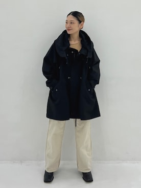 「VACHEMENT（ヴァシュモン）のアイテム（モッズコート）」を使った、STUDIOUS STAFFさん（レディース・154cm）の秋コーディネート