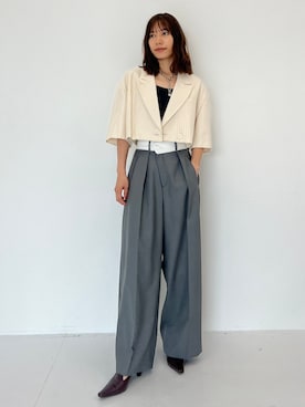「STUDIOUS（ステュディオス）のアイテム（ジャケット/アウター）」を使った、STUDIOUS STAFFさん（レディース・162cm）の夏コーディネート