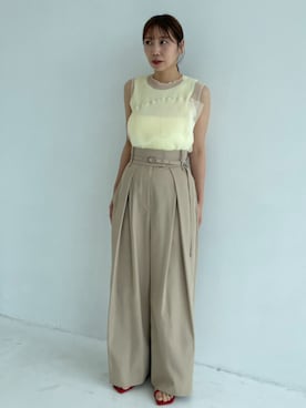「STUDIOUS（ステュディオス）のアイテム」を使った、STUDIOUS STAFFさん（レディース・155cm）の夏コーディネート