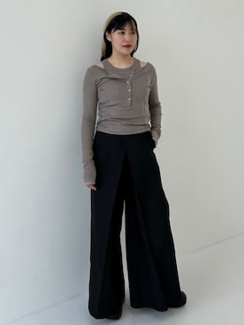 「STUDIOUS（ステュディオス）のアイテム（パンツ）」を使った、STUDIOUS STAFFさん（レディース・162cm）の夏コーディネート
