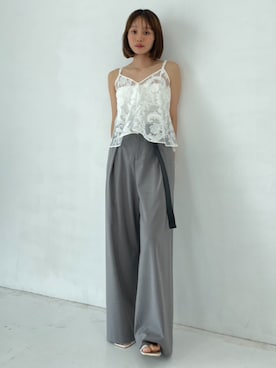 「STUDIOUS（ステュディオス）のアイテム（トップス）」を使った、STUDIOUS STAFFさん（レディース・165cm）の春コーディネート