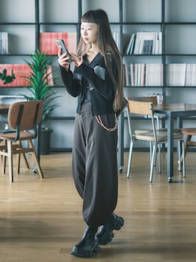 「STUDIOUS(ステュディオス)のアイテム」を使った、STUDIOUS STAFFさん(レディース・156cm)の春コーディネート