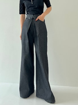 「STUDIOUS（ステュディオス）のアイテム（パンツ）」を使った、STUDIOUS STAFFさん（レディース・162cm）の夏コーディネート