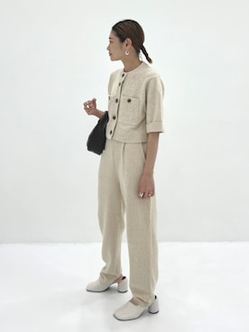 「CLANE（クラネ）のアイテム（セットアップ）」を使った、STUDIOUS STAFFさん（レディース・154cm）の夏コーディネート