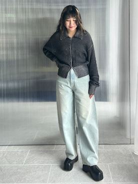 「STUDIOUS（ステュディオス）のアイテム（スリッポン）」を使った、STUDIOUS STAFFさん（レディース・162cm）の秋コーディネート