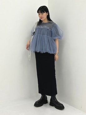 「アイテム（ボディバッグ/ウエストポーチ、シルバー系）」を使った、STUDIOUS STAFFさん（レディース・161cm）の夏コーディネート