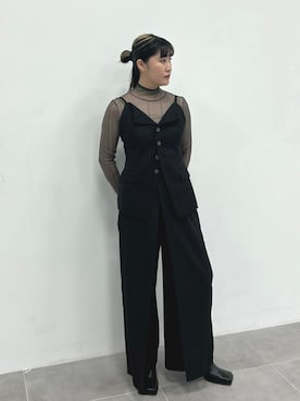 「STUDIOUS(ステュディオス)のアイテム(ベスト)」を使った、STUDIOUS STAFFさん(レディース・161cm)の夏コーディネート