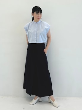 「CLANE（クラネ）のアイテム（シャツ/ブラウス）」を使った、STUDIOUS STAFFさん（レディース・161cm）の夏コーディネート