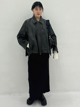 「STUDIOUS（ステュディオス）のアイテム（ブルゾン）」を使った、STUDIOUS STAFFさん（レディース・161cm）の秋コーディネート