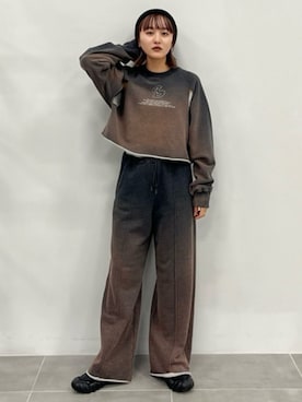 「STUDIOUS（ステュディオス）のアイテム（スウェット）」を使った、STUDIOUS STAFFさん（レディース・163cm）の春コーディネート
