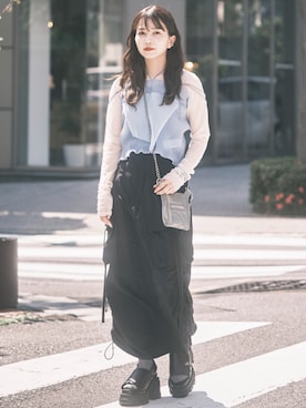 「STUDIOUS(ステュディオス)のアイテム」を使った、STUDIOUS STAFFさん(レディース・150cm)の夏コーディネート
