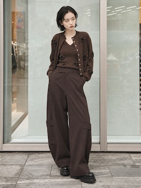 「STUDIOUS(ステュディオス)のアイテム」を使った、STUDIOUS STAFFさん(レディース・159cm)の秋コーディネート