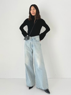 「STUDIOUS（ステュディオス）のアイテム（パンツ）」を使った、STUDIOUS STAFFさん（レディース・162cm）の秋コーディネート