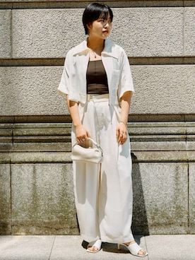 「STUDIOUS(ステュディオス)のアイテム」を使った、STUDIOUS STAFFさん(レディース・160cm)の春コーディネート