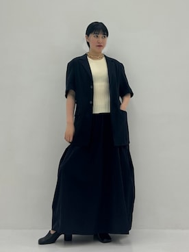 「STUDIOUS（ステュディオス）のアイテム（ジャケット/アウター）」を使った、STUDIOUS STAFFさん（レディース・161cm）の春コーディネート
