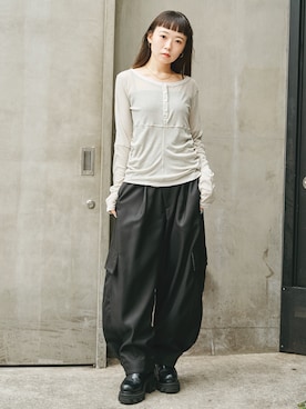 「STUDIOUS（ステュディオス）のアイテム」を使った、STUDIOUS STAFFさん（レディース・156cm）の春コーディネート