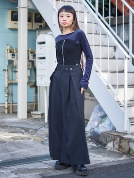 「STUDIOUS（ステュディオス）のアイテム」を使った、STUDIOUS STAFFさん（レディース・156cm）の冬コーディネート