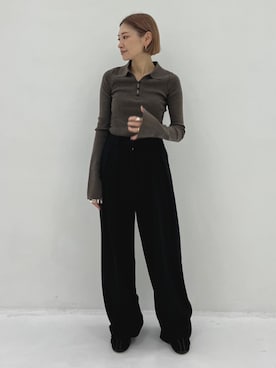 「アイテム（バレエシューズ）」を使った、STUDIOUS STAFFさん（レディース・154cm）の秋コーディネート