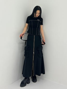 「STUDIOUS（ステュディオス）のアイテム（サンダル）」を使った、STUDIOUS STAFFさん（レディース・165cm）の春コーディネート