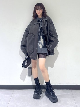 「PBLIM（ページボーイリム）のアイテム（ブルゾン）」を使った、saeさん（レディース・152cm）の秋コーディネート