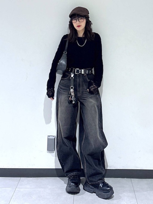 レースアップソックスブーツ